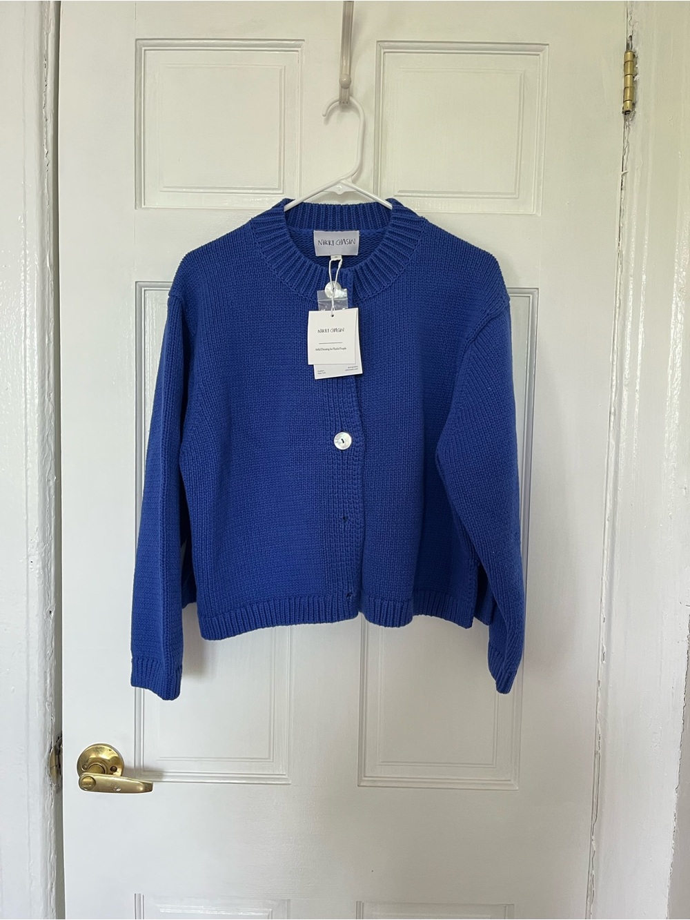Nikki Chasin Sheba Cardigan Lapis Small NWT